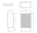 Crete Mini Free Standing PVC Cabinet on legs LK-MC42L-MB
