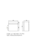 Camden Modern Wall Hung Cabinet LK-MC42W-PO