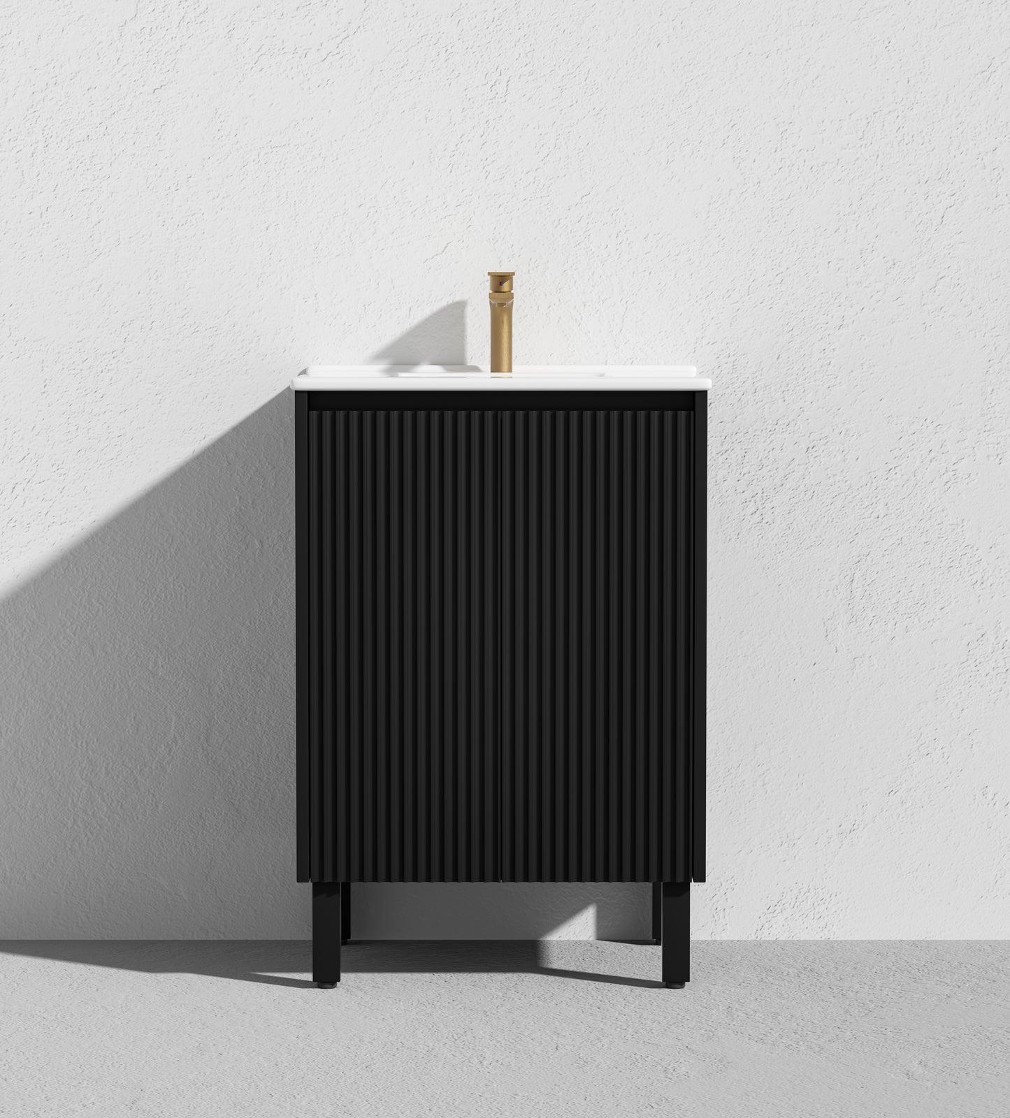 Crete Modern Free Standing Vanity Matte Black