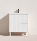 Crete Modern Free Standing Vanity Matte White