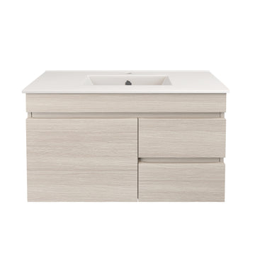 Camden Modern Wall Hung Cabinet Coastal Oak LK-MC93RW-CO