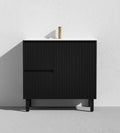 Crete Modern Free Standing Vanity Matte Black