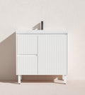 Crete Modern Free Standing Vanity Matte White