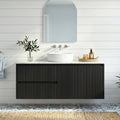 Crete Modern Wall Hung Vanity Matte Black