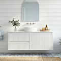 Crete Modern Wall Hung Vanity Matte White