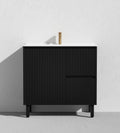 Crete Modern Free Standing Vanity Matte Black