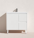 Crete Modern Free Standing Vanity Matte White