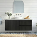 Crete Modern Wall Hung Vanity Matte Black