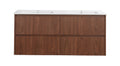Gladstone Modern Wall Hung Plywood Double Bowl LK-MG1220W-MO