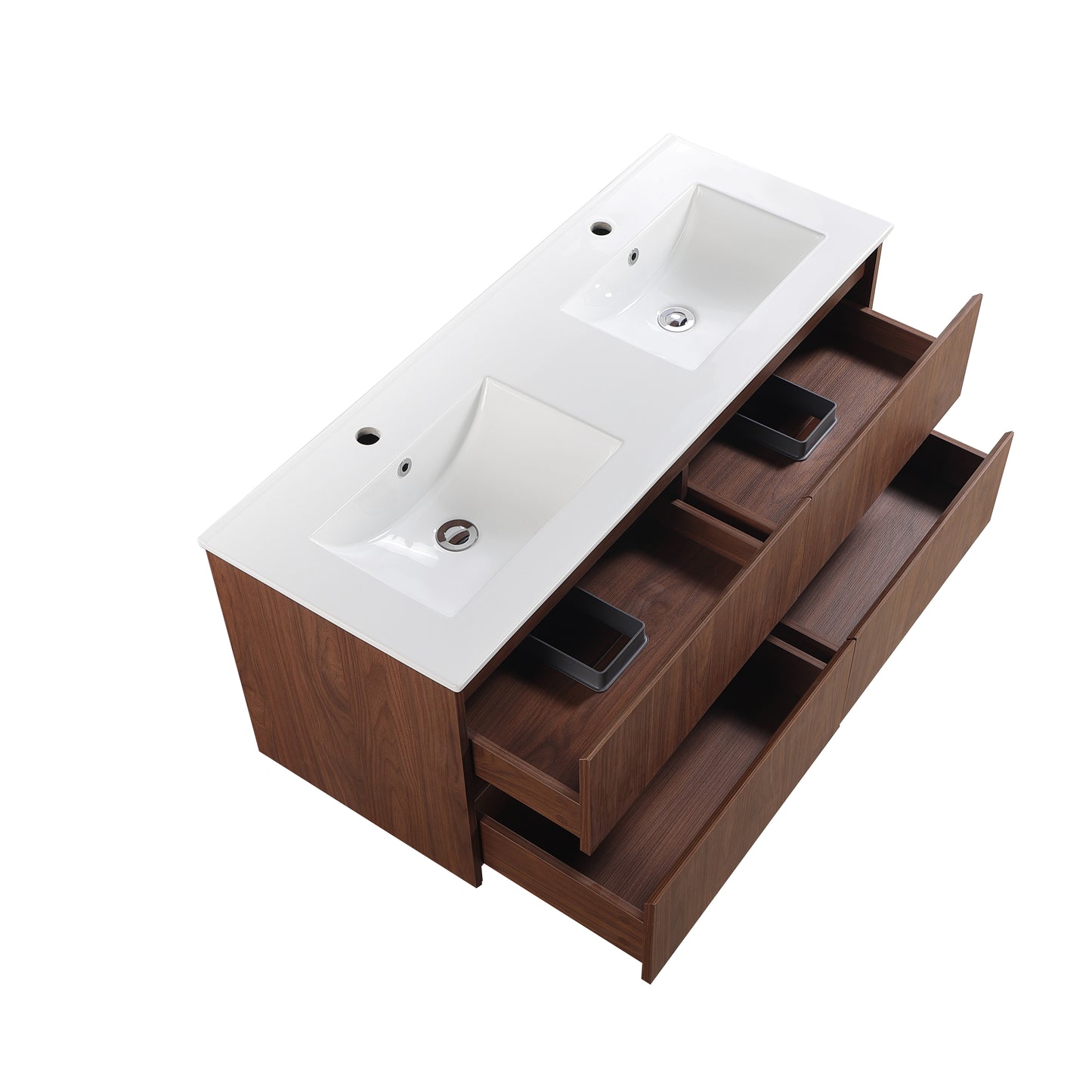 Gladstone Modern Wall Hung Plywood Double Bowl LK-MG1220W-MO