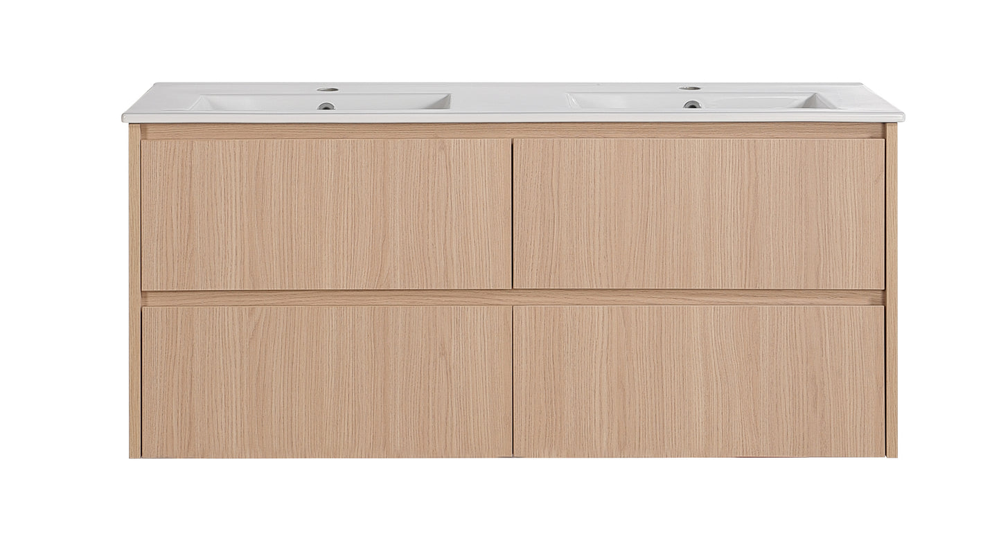 Gladstone Modern Wall Hung Plywood Double Bowl LK-MG1220W-SO