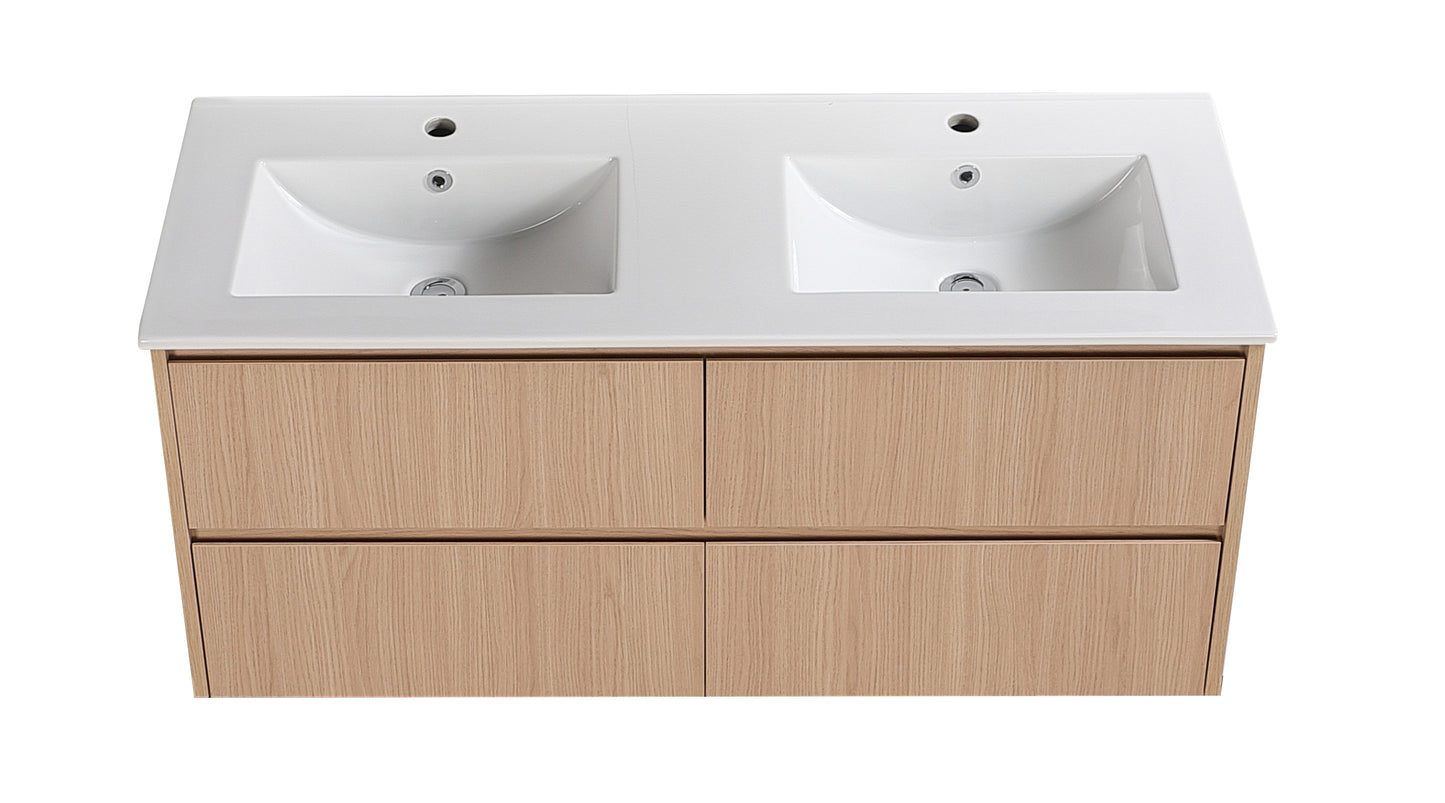Gladstone Modern Wall Hung Plywood Double Bowl LK-MG1220W-SO