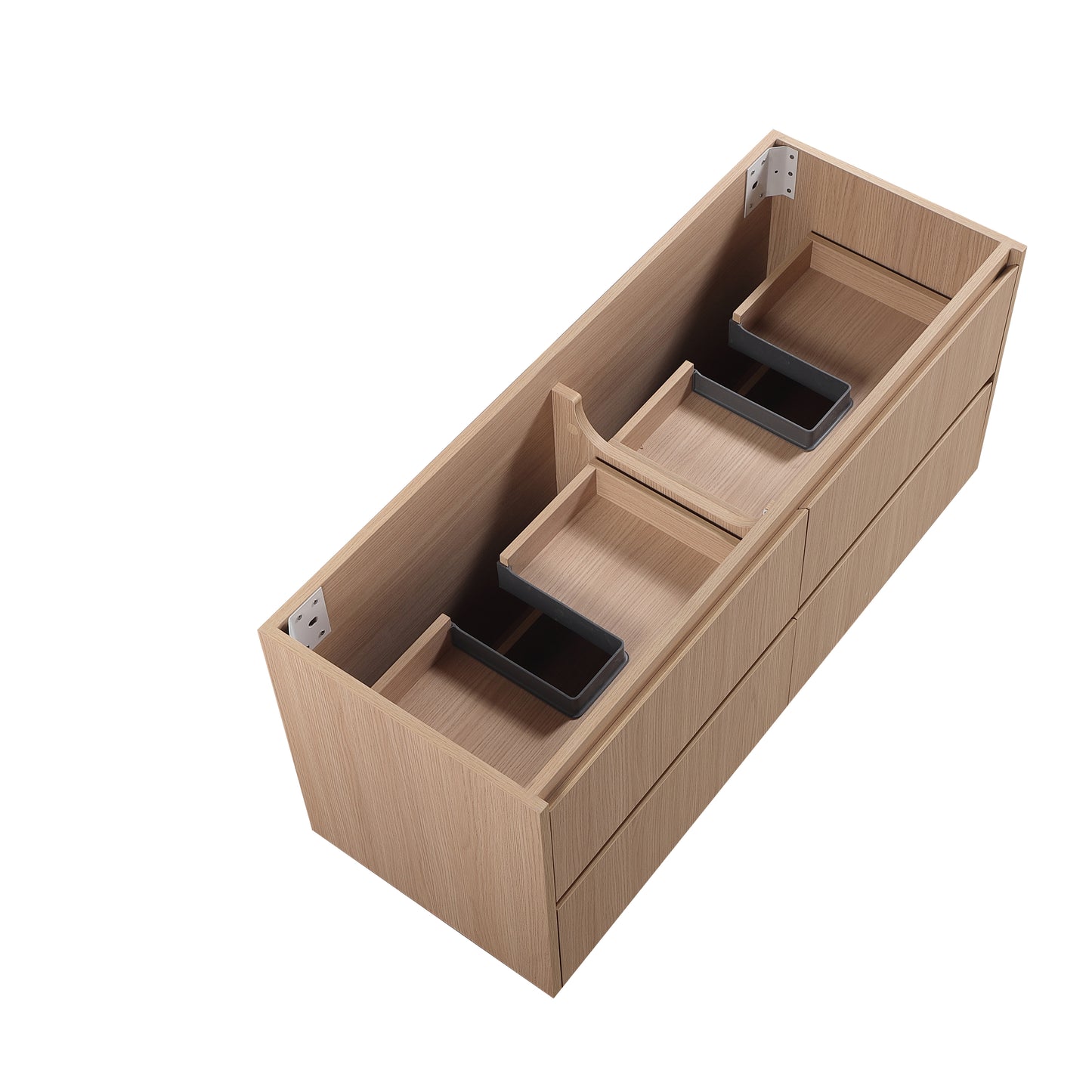 Gladstone Modern Wall Hung Plywood Double Bowl LK-MG1220W-SO