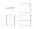 Gladstone Modern Wall Hung Plywood Cabinet LK-MG600W-MO