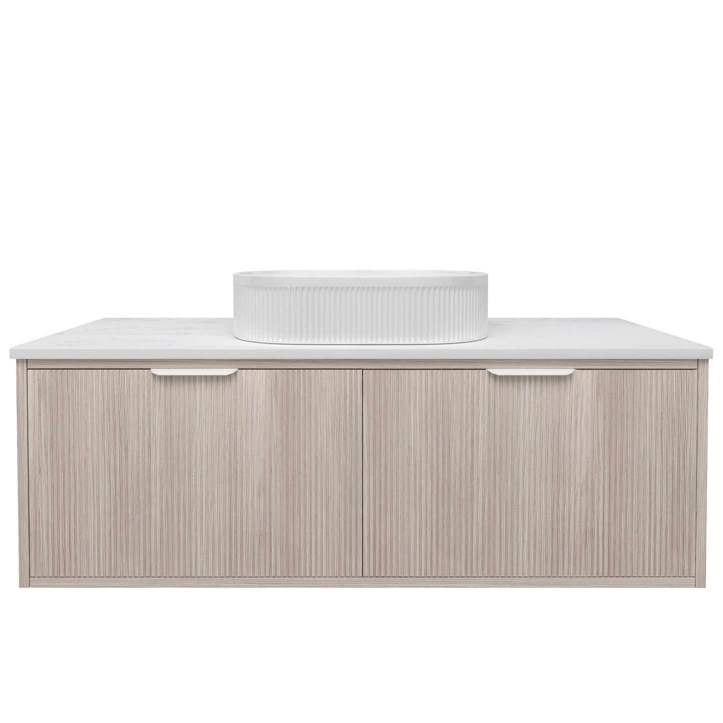 Kliff Fluted Wood Grain Vanities Coastal Oak LK-MK1200W-CO