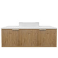 Kliff Fluted Wood Grain Vanities Prime Oak LK-MK1200W-PO