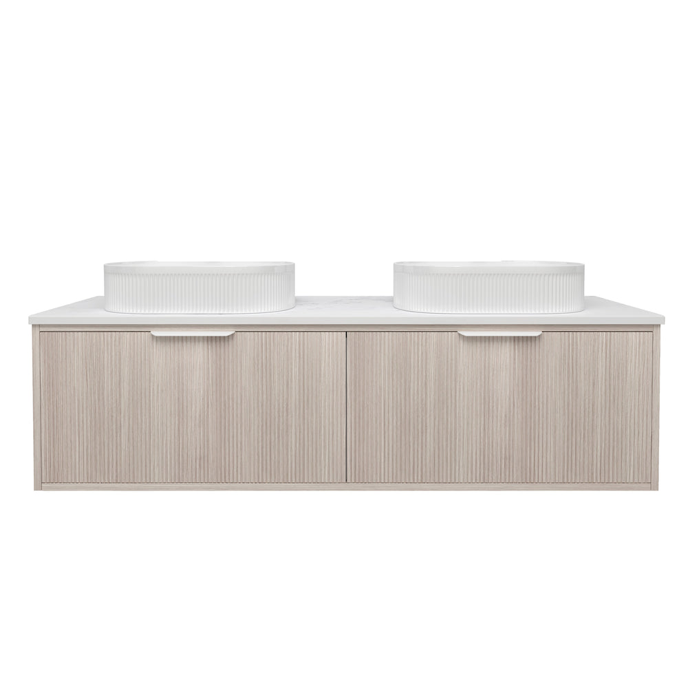 Kliff Fluted Wood Grain Vanities Coastal Oak LK-MK1500W-CO