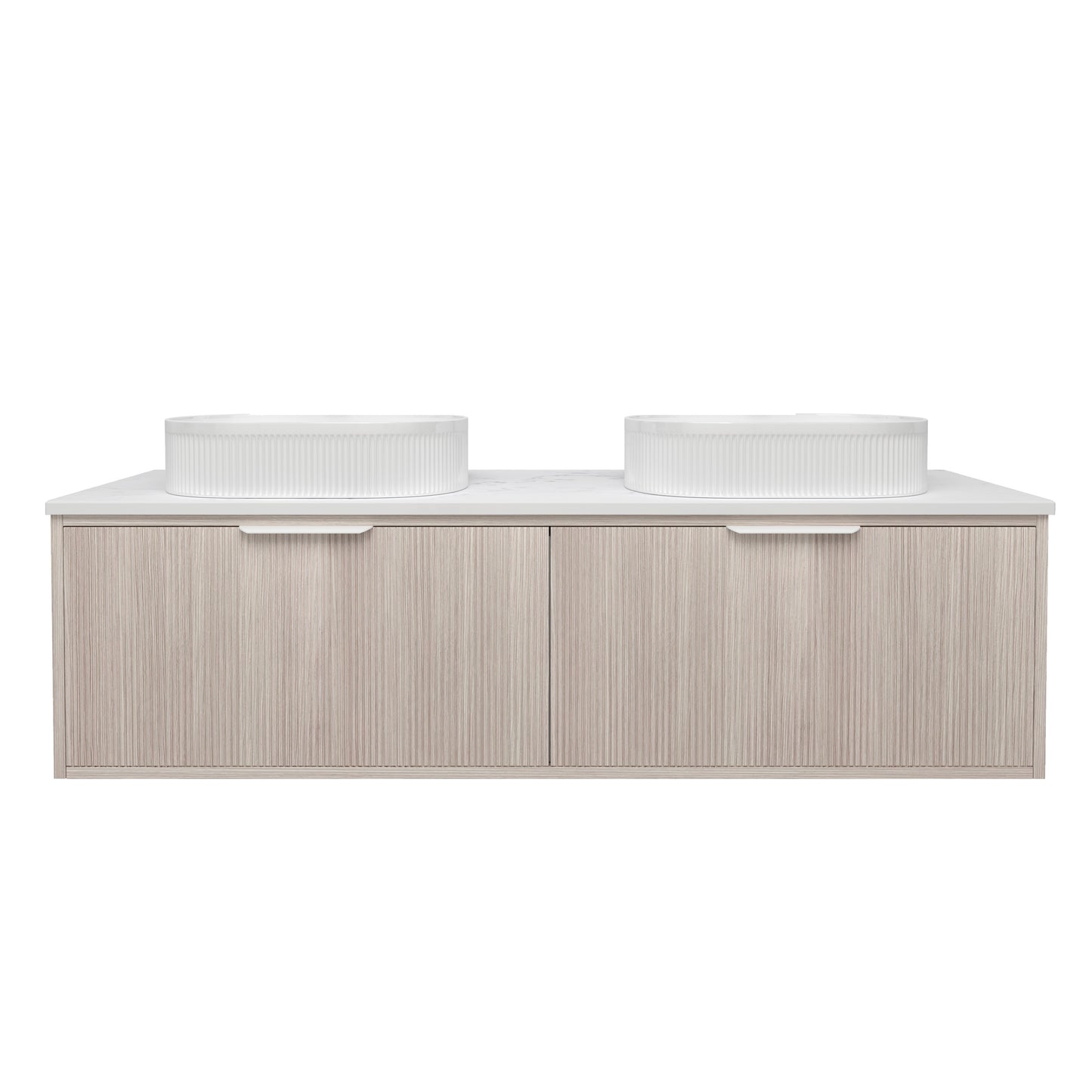 Kliff Fluted Wood Grain Vanities Coastal Oak LK-MK1500W-CO