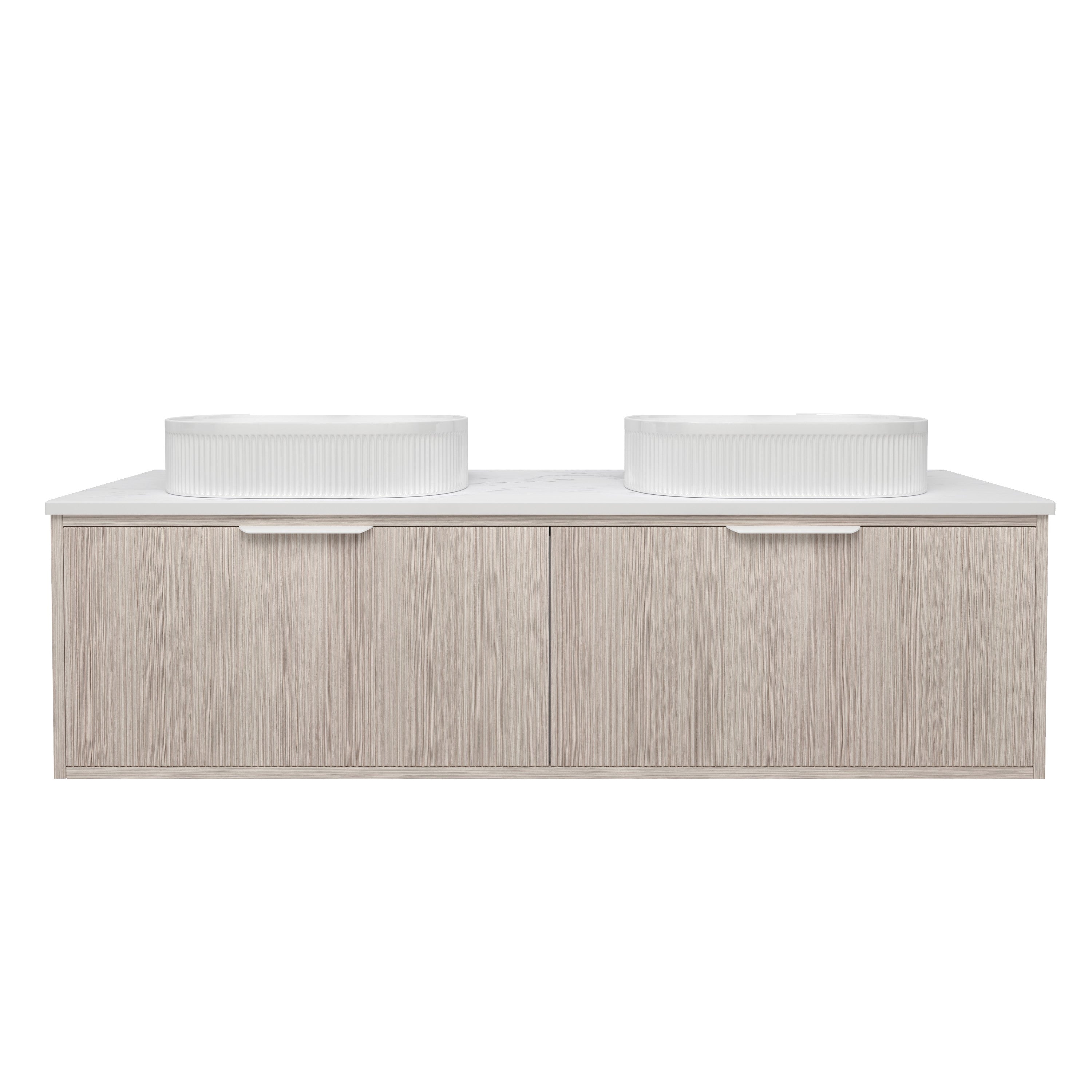 Kliff Fluted Wood Grain Vanities Coastal Oak LK-MK1500W-CO