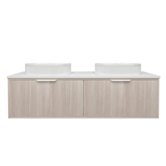 Kliff Fluted Wood Grain Vanities Coastal Oak LK-MK1500W-CO