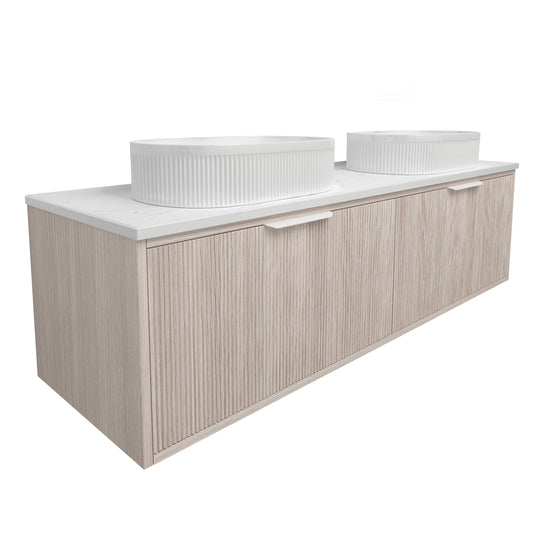 Kliff Fluted Wood Grain Vanities Coastal Oak LK-MK1500W-CO