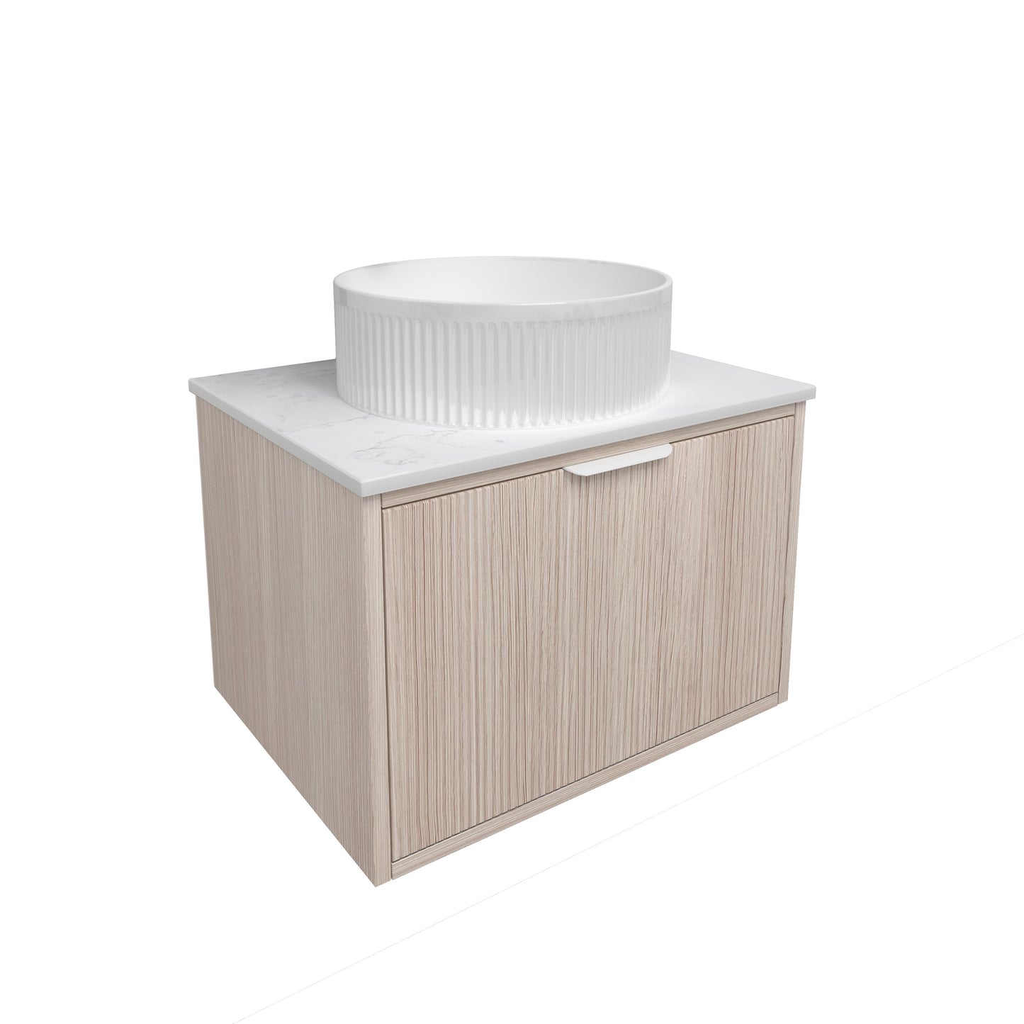 Kliff Fluted Wood Grain Vanities Coastal Oak LK-MK600W-CO