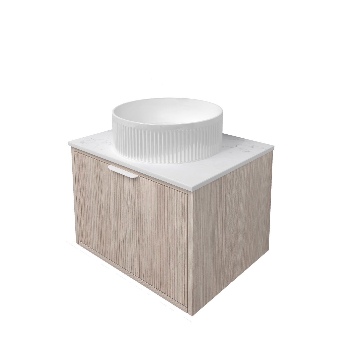 Kliff Fluted Wood Grain Vanities Coastal Oak LK-MK600W-CO