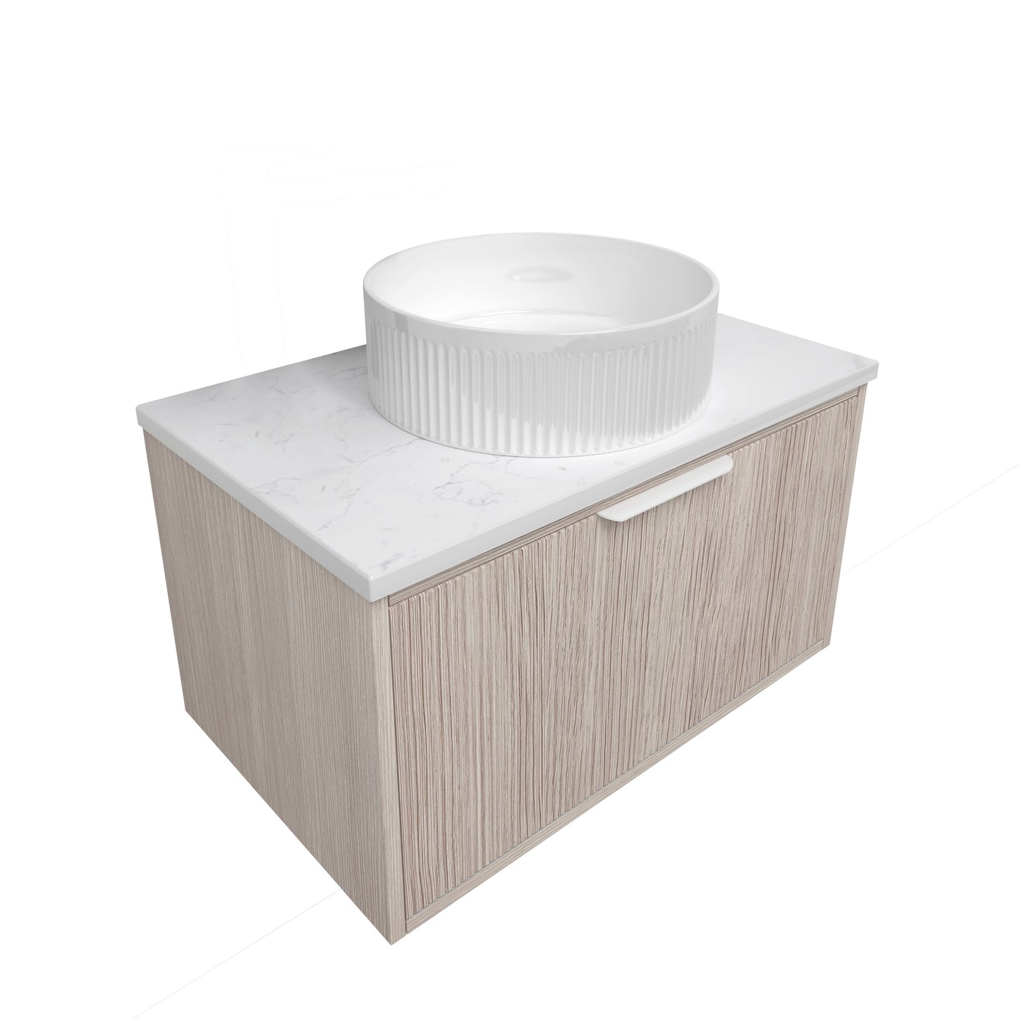 Kliff Fluted Wood Grain Vanities Coastal Oak LK-MK750W-CO