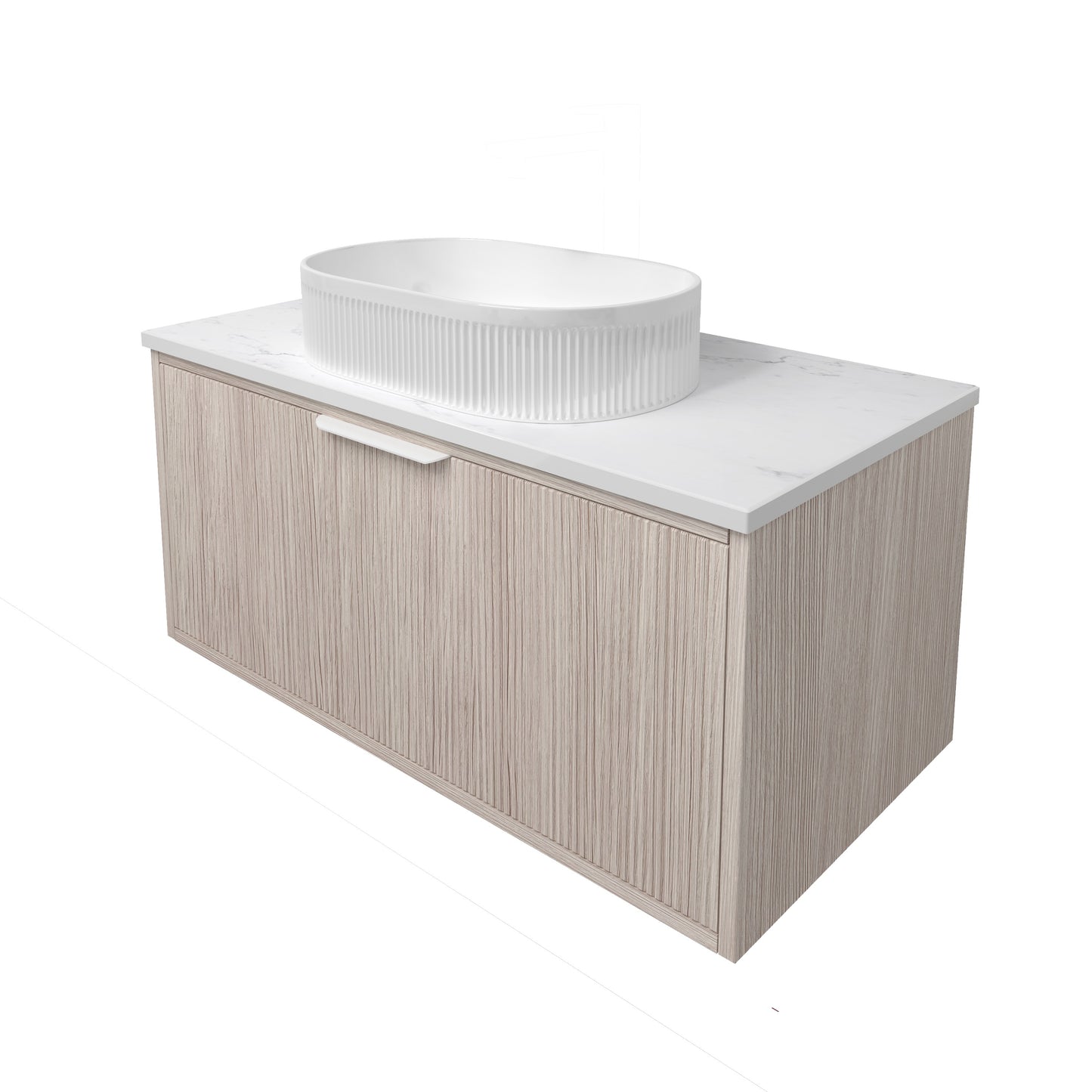 Kliff Fluted Wood Grain Vanities Coastal Oak LK-MK900W-CO