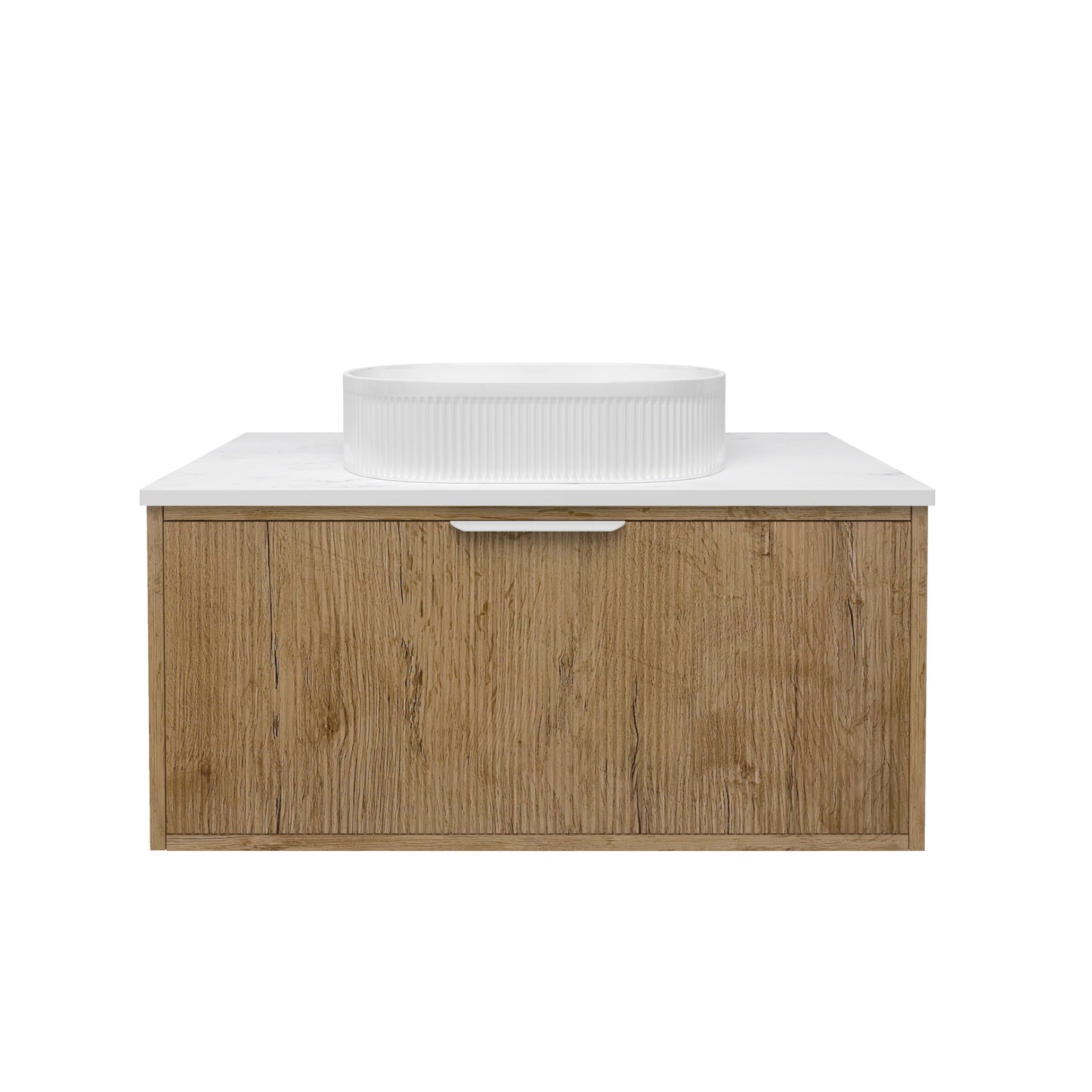Kliff Fluted Wood Grain Vanities Prime Oak LK-MK900W-PO