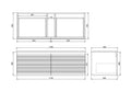 Sedona Matte White Fluted Wall Hung PVC Cabinet LK-MS1221W-MW