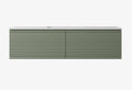 Sedona Olive Green Fluted Wall Hung PVC Cabinet LK-MS1521W-OG