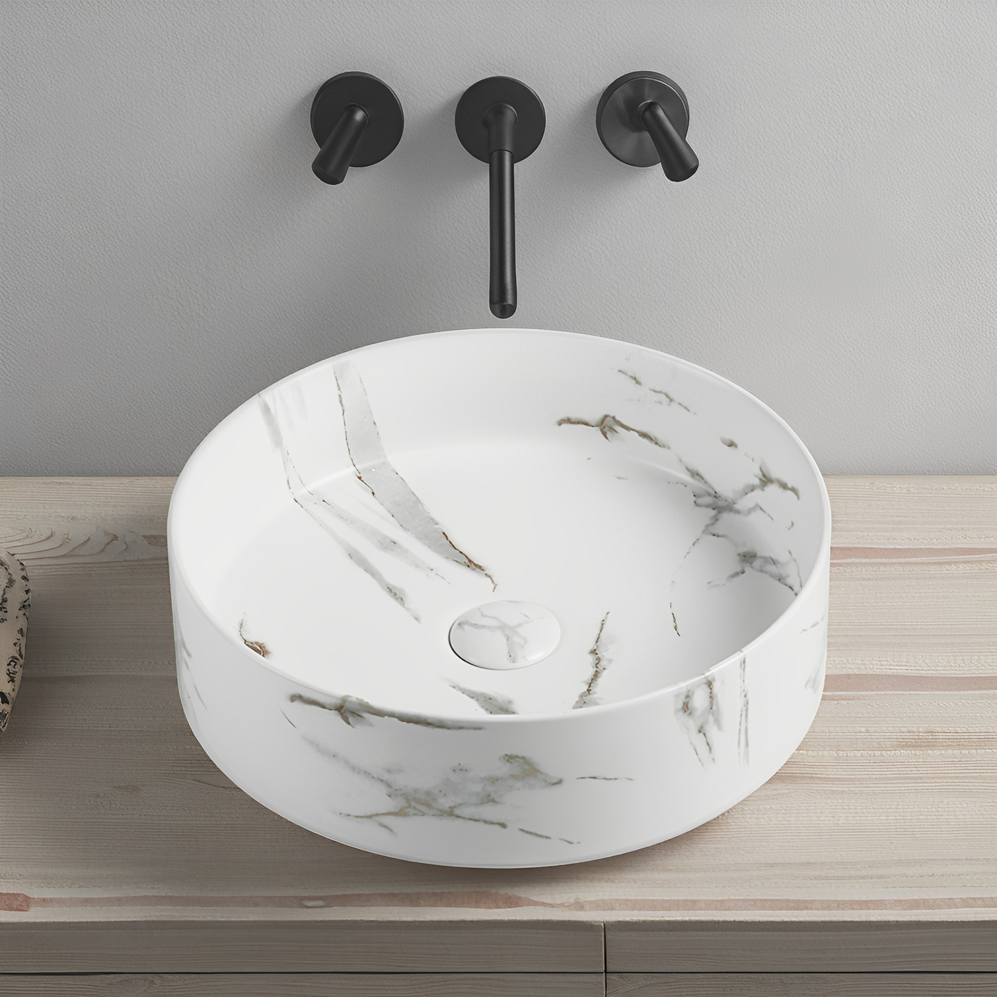 Olley Fine Ceramic Above Counter Basin LK-OA390-MCW
