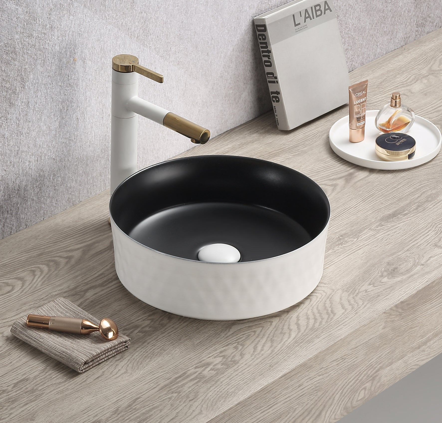 Ollia Diamond Fine Ceramic Above Counter Basin LK-ODA360-MWB