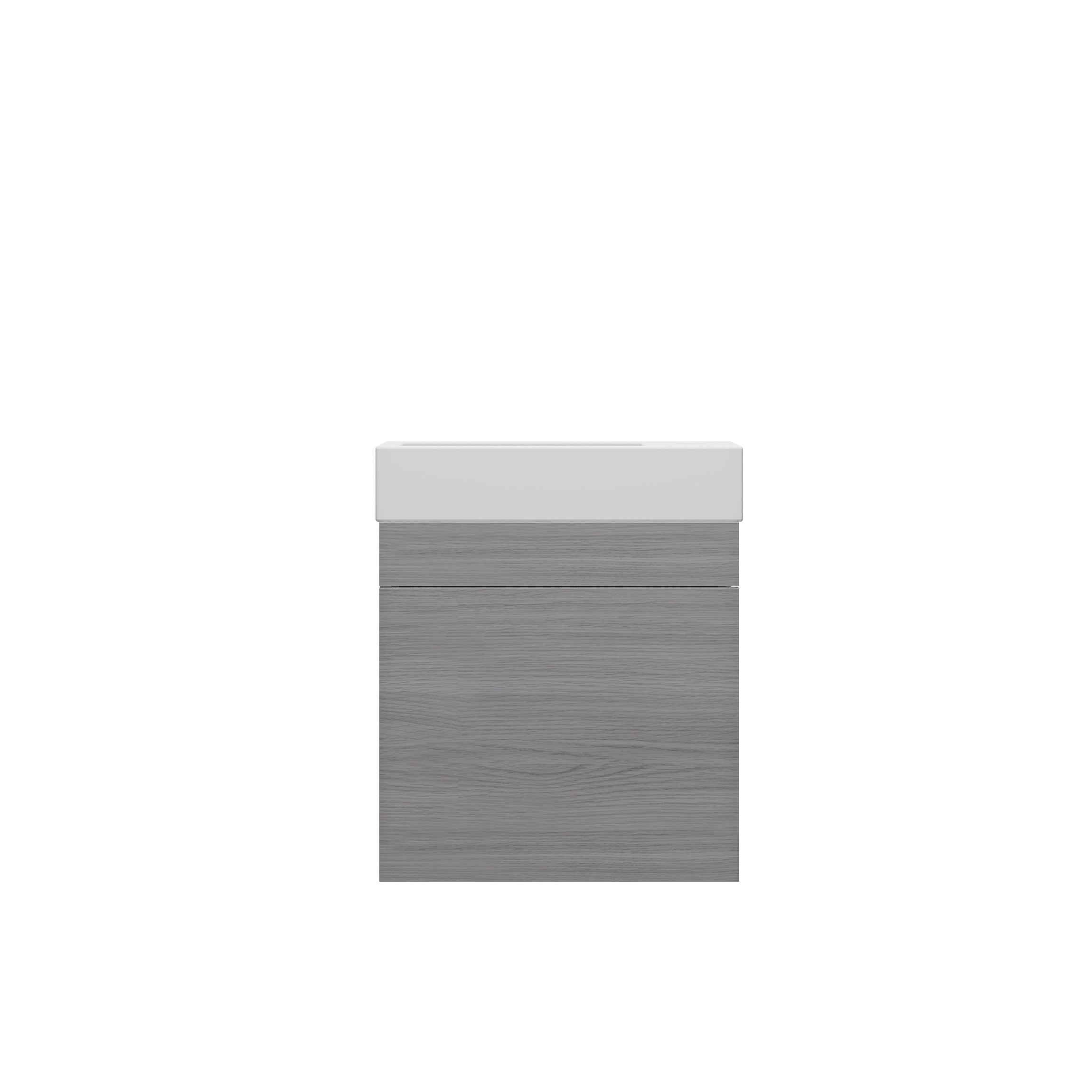 Crete Mini Wall Hung PVC Cabinet Grey Oak LK-PK45W-OG