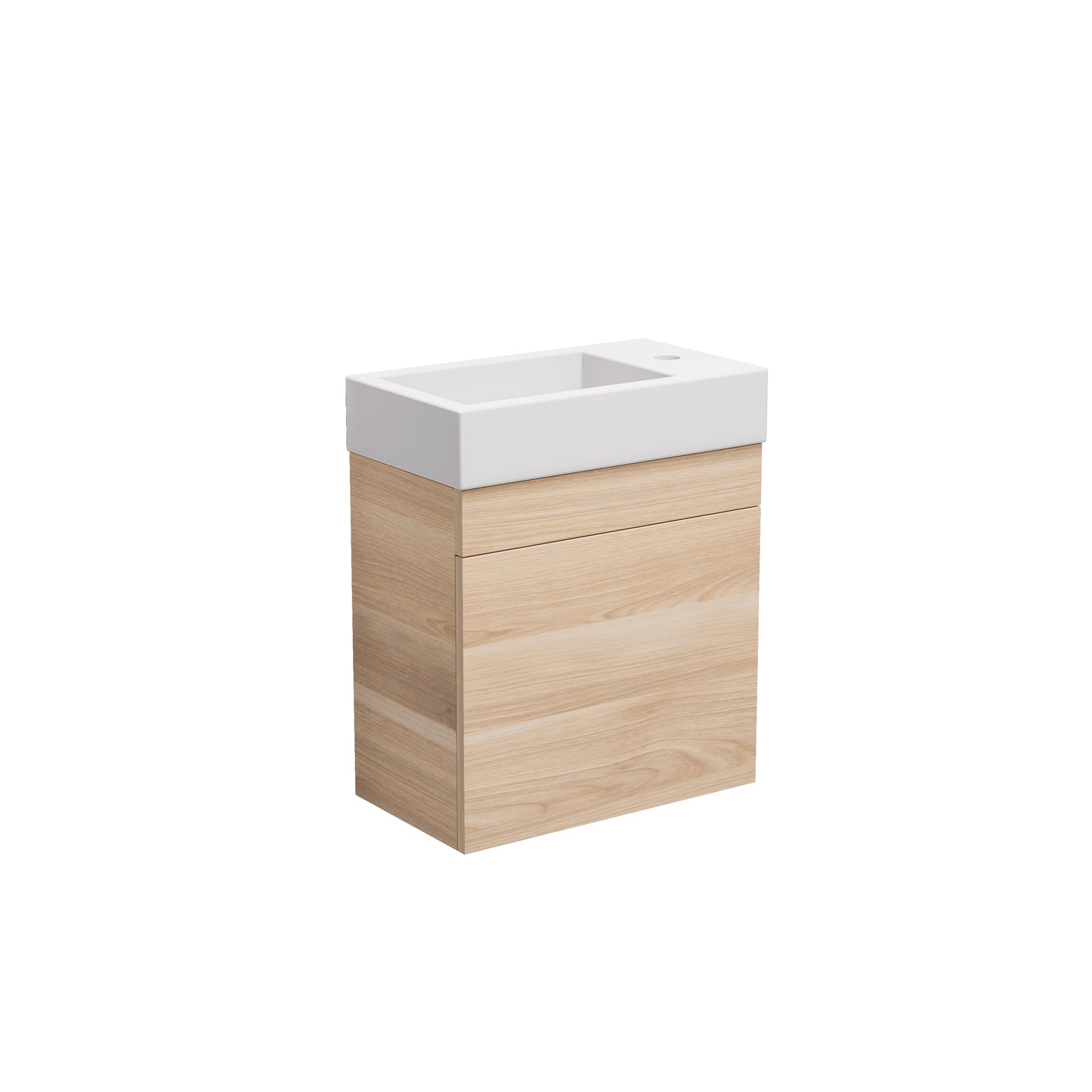 Crete Mini Wall Hung PVC Cabinet Natural Oak LK-PK45W-OAK