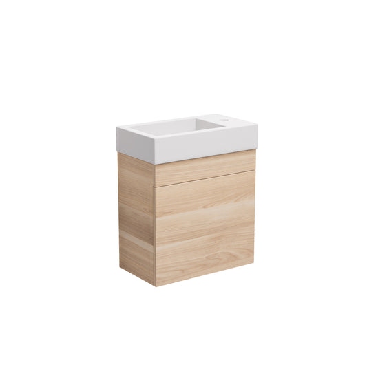Crete Mini Wall Hung PVC Cabinet Natural Oak LK-PK45W-OAK