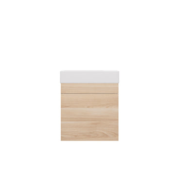 Crete Mini Wall Hung PVC Cabinet Natural Oak LK-PK45W-OAK