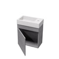 Crete Mini Wall Hung PVC Cabinet Grey Oak LK-PK45W-OG