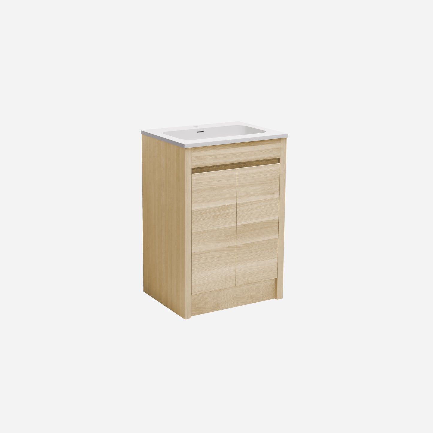 Pako Free Standing Vanity PVC Woodgrain Natural Oak Flat-pack LK-PK64L-OAK