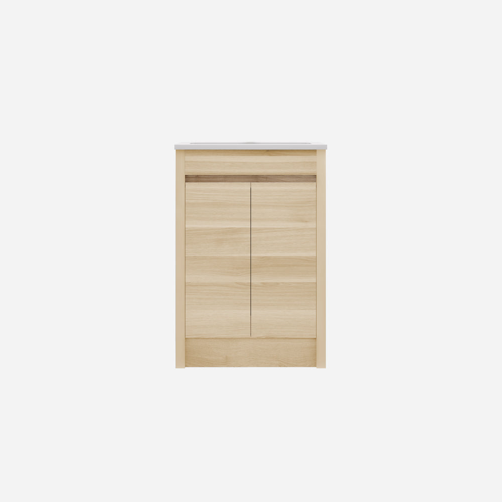Pako Free Standing Vanity PVC Woodgrain Natural Oak Flat-pack LK-PK64L-OAK