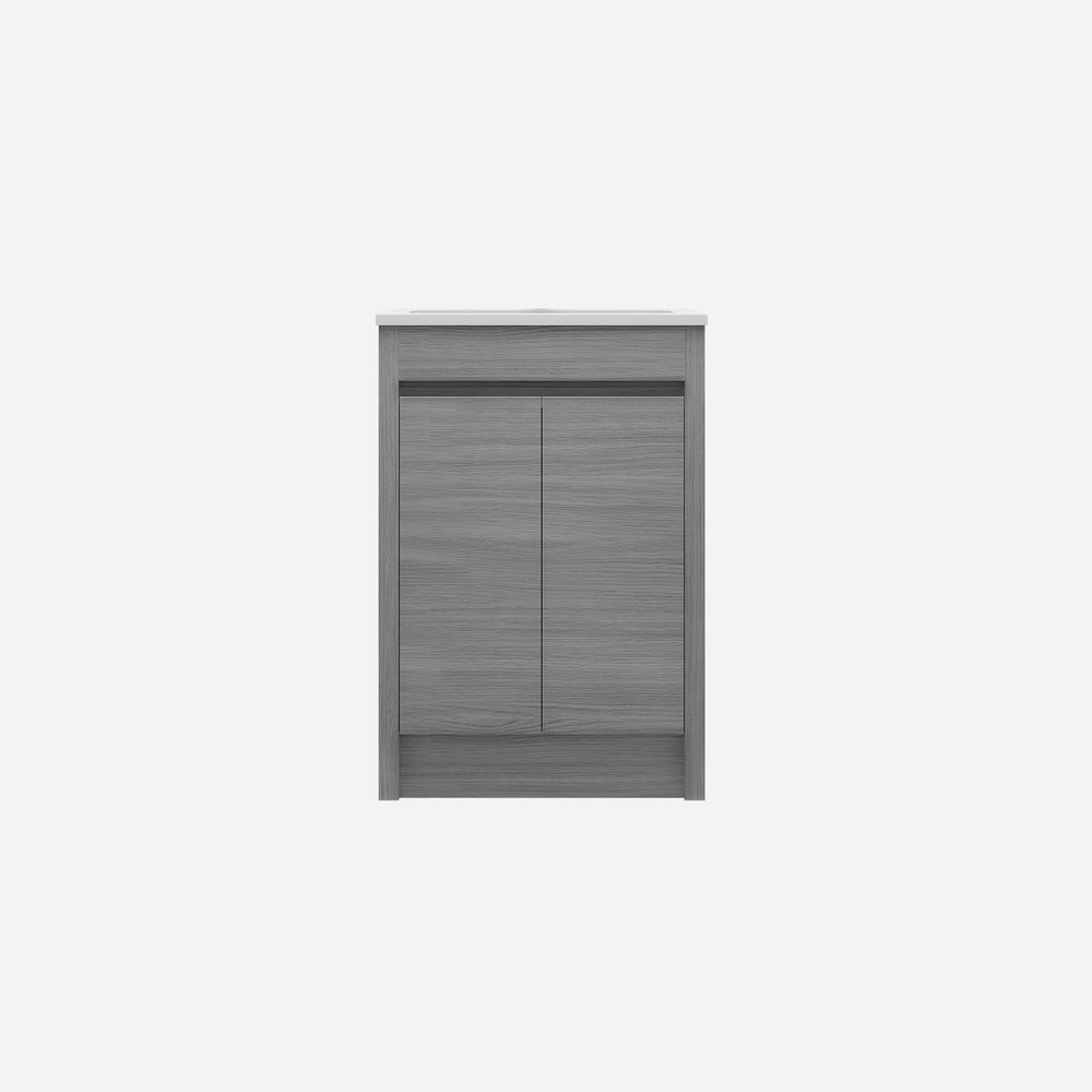 Pako Free Standing Vanity PVC Woodgrain Grey Oak Flat-pack PK64L