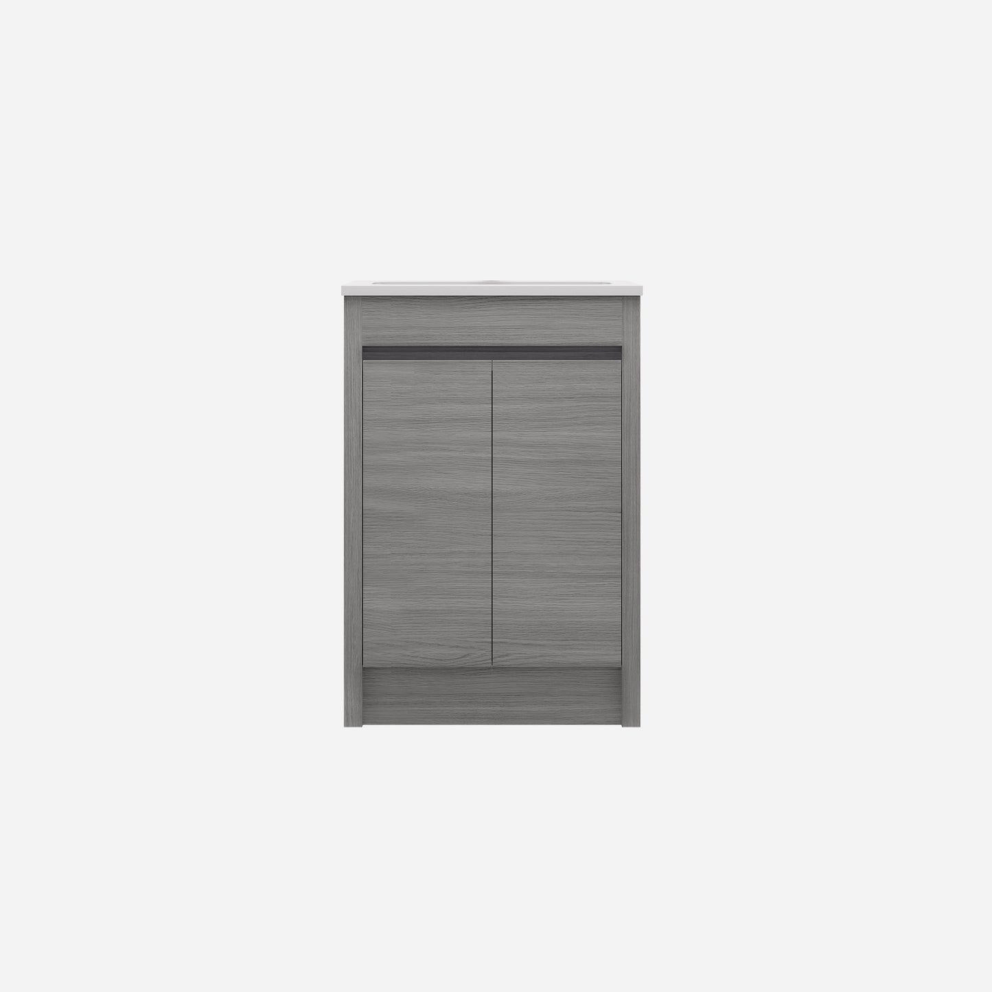 Pako Free Standing Vanity PVC Woodgrain Grey Oak Flat-pack PK64L