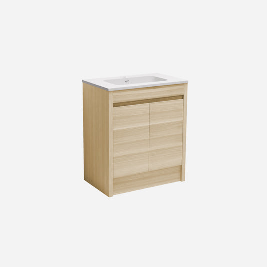Pako Free Standing Vanity PVC Woodgrain Natural Oak Flat-pack LK-PK74L-OAK