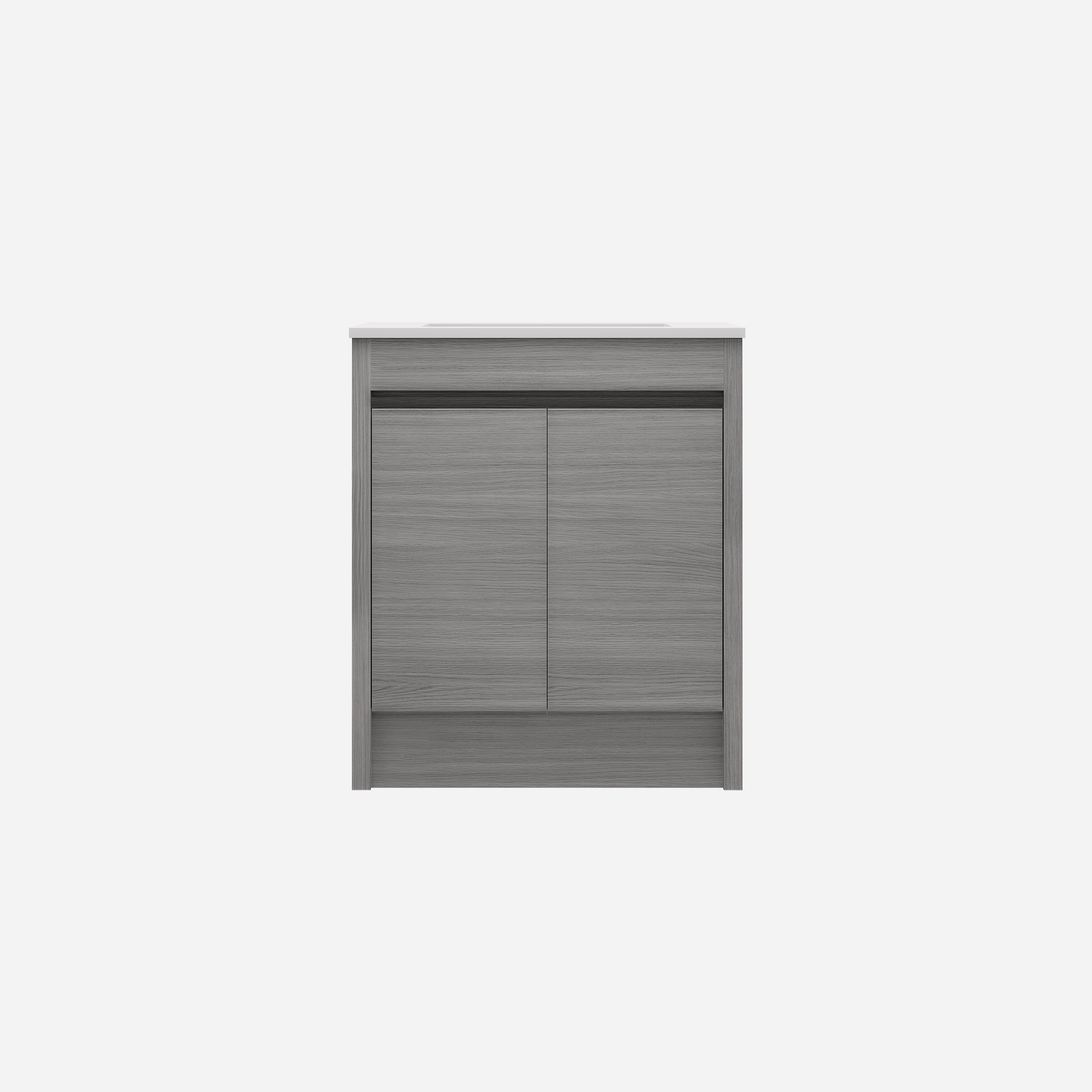 Pako Free Standing Vanity PVC Woodgrain Grey Oak Flat-pack LK-PK74L-OG
