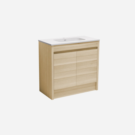 Pako Free Standing Vanity PVC Woodgrain Natural Oak Flat-pack LK-PK94L-OAK