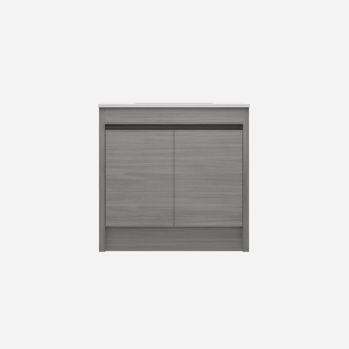 Pako Free Standing Vanity PVC Woodgrain Grey Oak Flat-pack LK-PK94L-OG