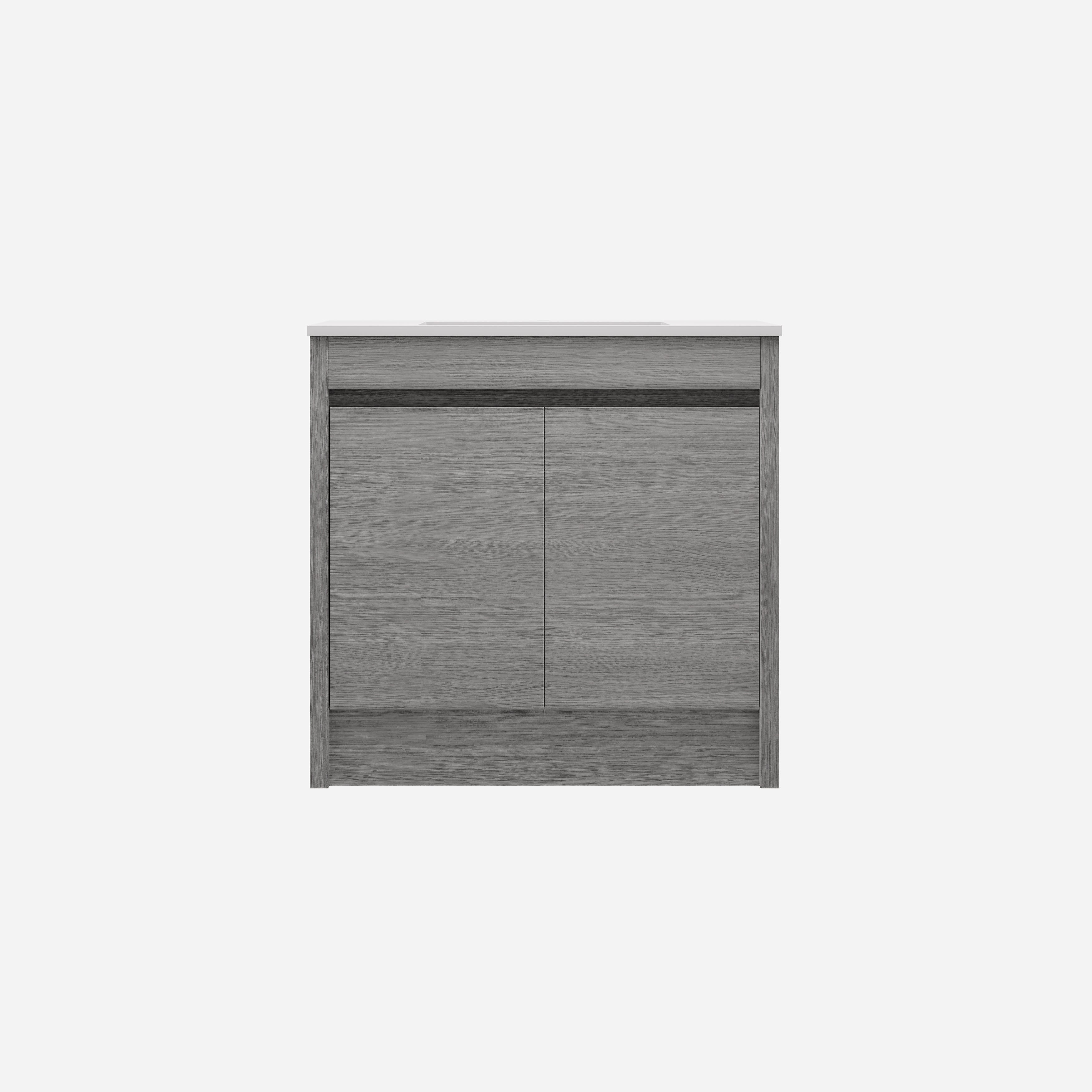 Pako Free Standing Vanity PVC Woodgrain Grey Oak Flat-pack LK-PK94L-OG