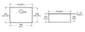 Procida Fine Fireclay Inset/Undermount Sink LK-S-PFC618