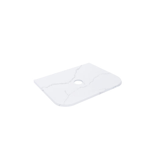 Calacatta Arctic White Solid Surface Stone Top – Curve LK-SCA